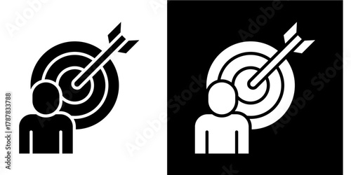 Result Oriented  Icon Set White Style Collection