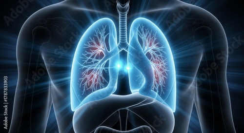 Digital visualization of human lungs anatomy