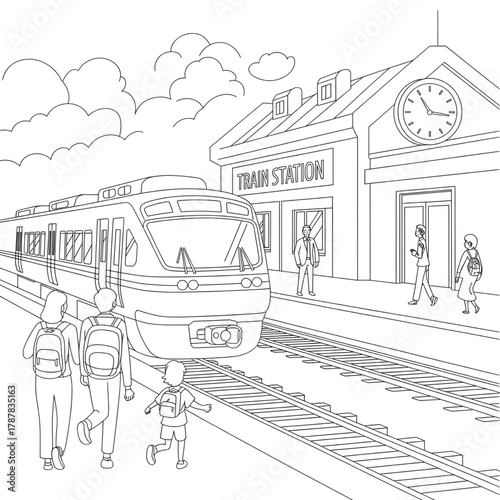 train on the railway