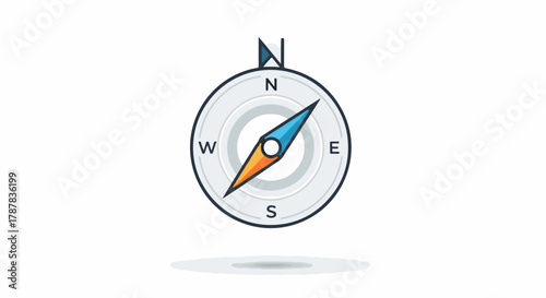 Classic compass pointing the way on a clean white background, symbolizing direction and guidance.
