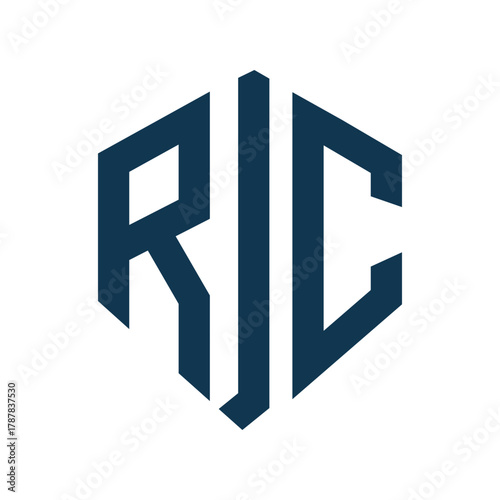 Free Download Modern PRC Monogram Logo Geometric Blue Letter Design for Branding - GFXLoad