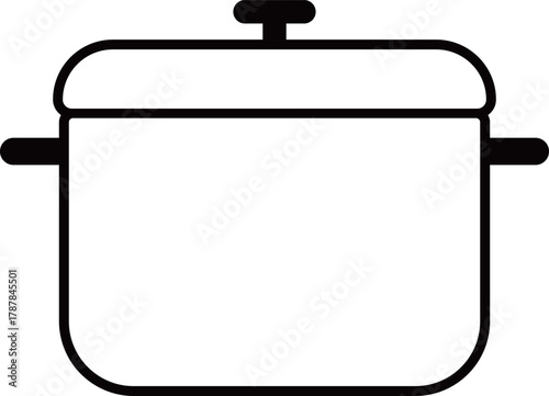 お鍋のアイコン　モノトーン