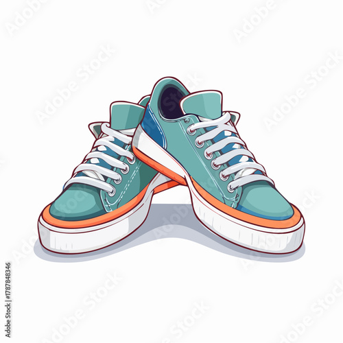 Pair of canvas sneakers