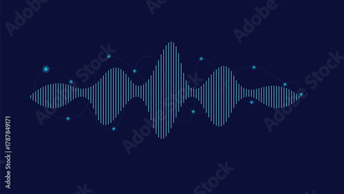 Sound wave pattern diagram frequency equalizer visual representation background
