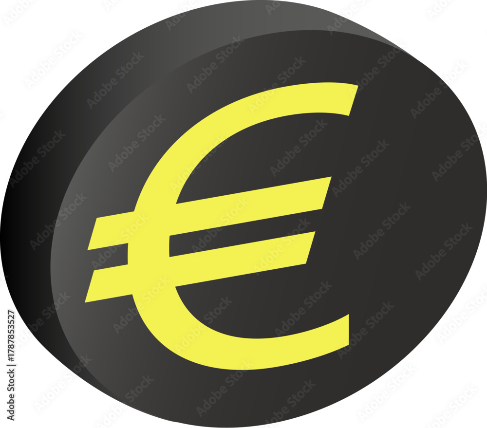 Obraz premium Euro currency symbol. Popular international currency sign. Euro money coin icon. Vector