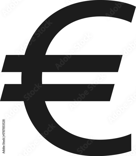 Euro symbol. International currency. Vector