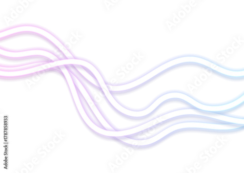 Blue pink pastel neon wavy lines abstract fluorescent background. Pastel futuristic vector design