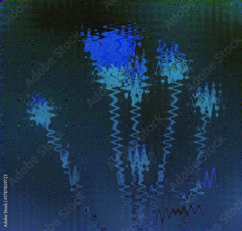 Abstraktes dynamisches futuristisches digitales Kunstwerk ohne Mithilfe von 