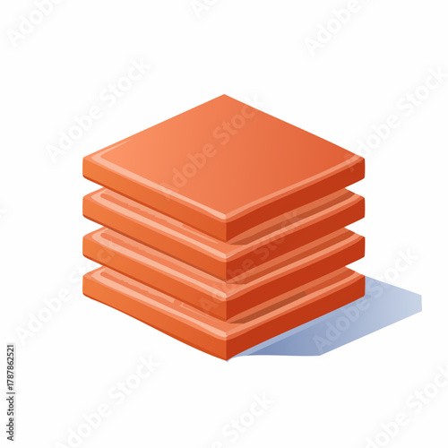 Stack of terracotta tiles