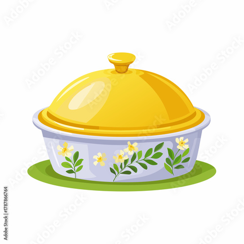 Ceramic butter dish with lid