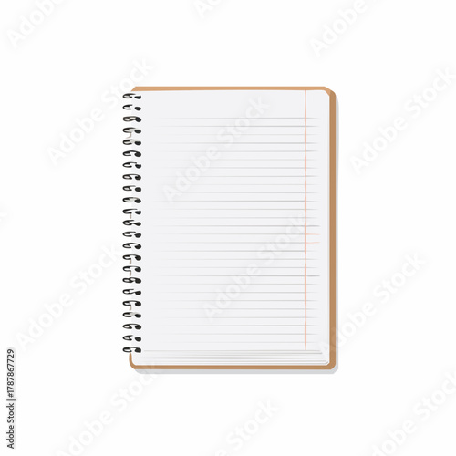 Paper notebook with spiral binding