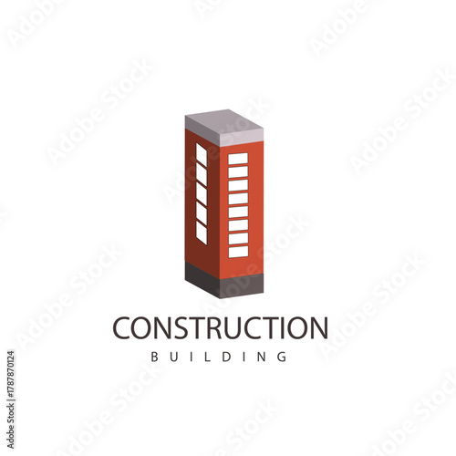 business building 3d logo