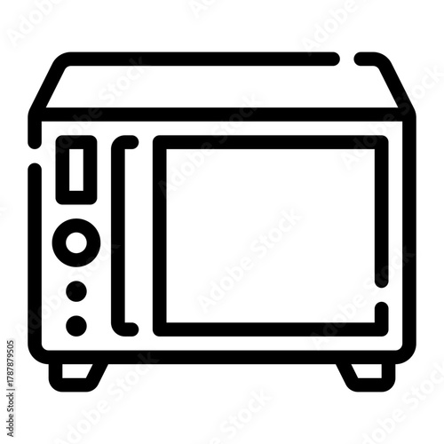 microwave line icon
