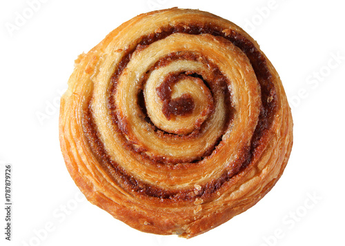 isolated fresh tasty cinnamon bun