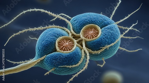 Freshwater ciliate protozoan SEM image