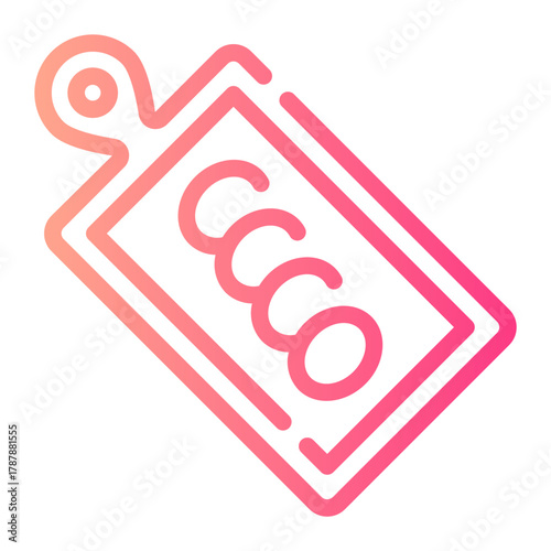 chopping board gradient icon
