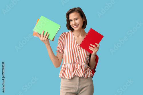 Beautiful female student wi...