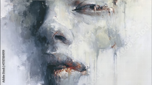 Art concept symbolizing emotional blockage and mental health awareness topic.