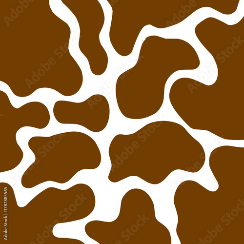 Abstract chocolate splash and drip background with fluid brown organic shapes.