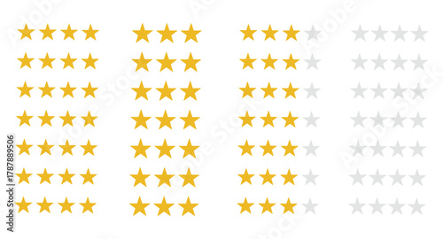 Gold star ratings feedback success satisfaction five stars customer experience quality performance review system