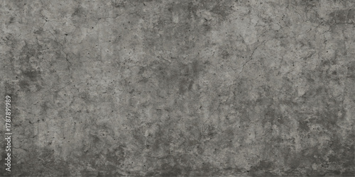 Dark grunge gray concrete wall texture with aged black surface pattern