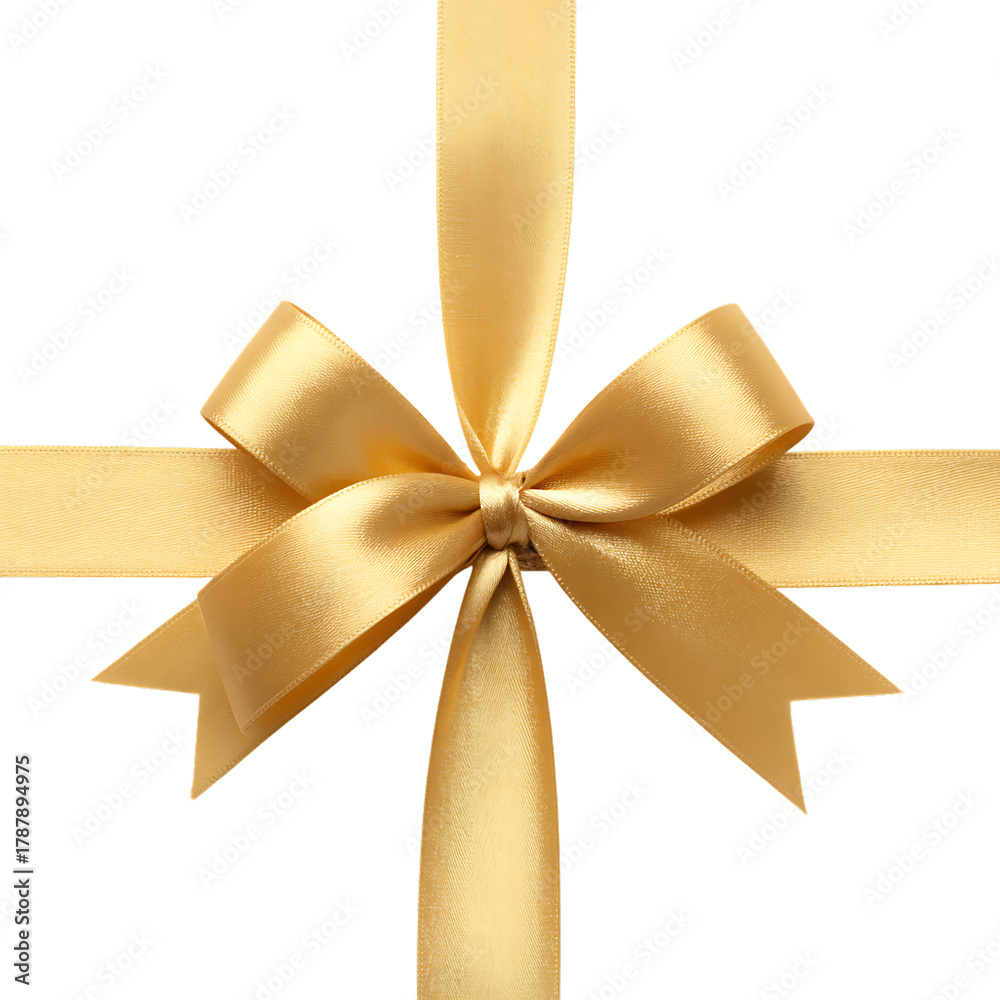 Fototapeta premium Gold ribbon bow