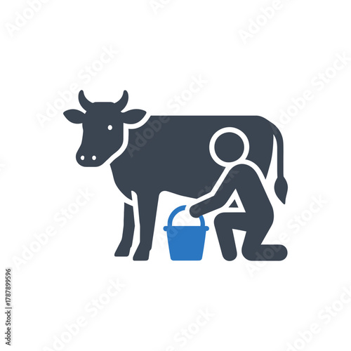 Farmer Milking Cow icon