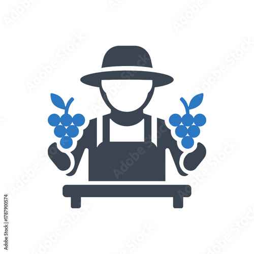 Farmer Holding Grapes icon