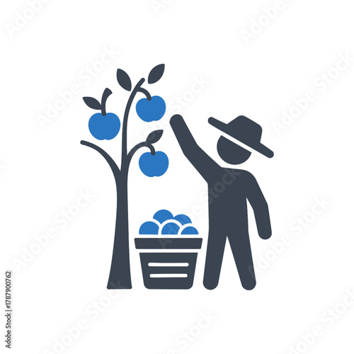 Farmer Picking Apples icon