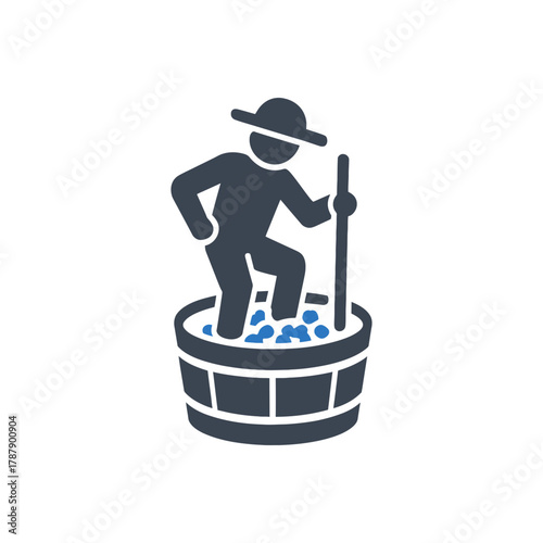 Farmer Stomping Grapes icon