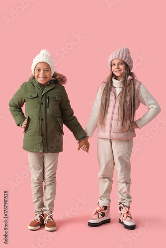Cute little happy children ...