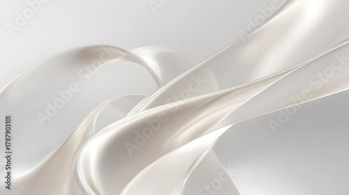 Abstract minimalism background. Abstract white background. abstract background with wavy folds of white silk.