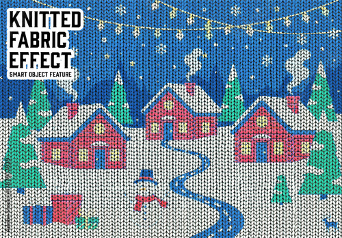 Knitted Fabric Effect