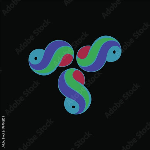 vector illustration of a green snake Ai generated