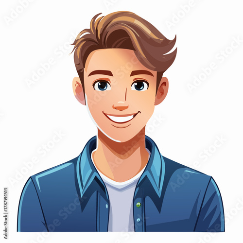 junger Mann - Cartoon Comic Stil