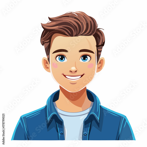 junger Mann - Cartoon Comic Stil