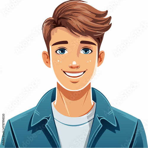 junger Mann - Cartoon Comic Stil