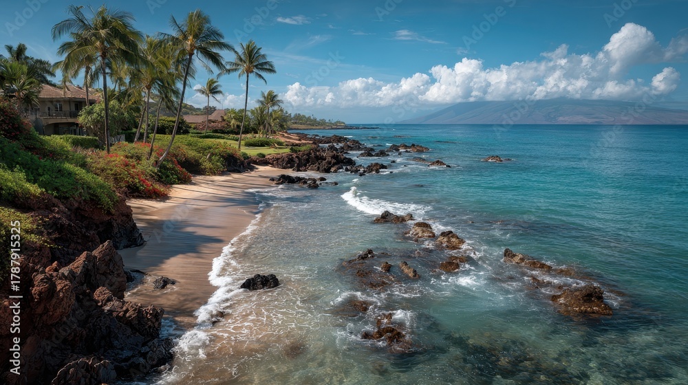 Fototapeta premium Stunning coastal scenery in Maui Hawaii
