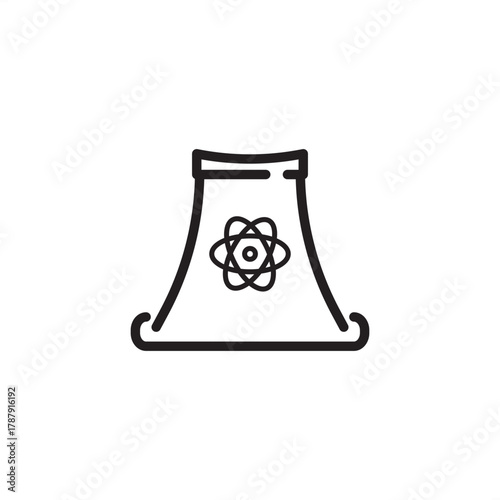 Nuclear reactor core icon symbolizing atomic energy production and controlled fission, representing specialized power generation, modern energy infrastructure, and industrial physics systems.
