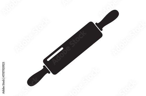 Rolling pin silhouette vector, rolling pin icon