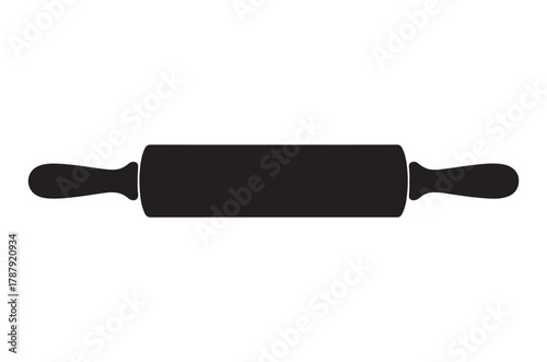 Rolling pin silhouette vector, rolling pin icon