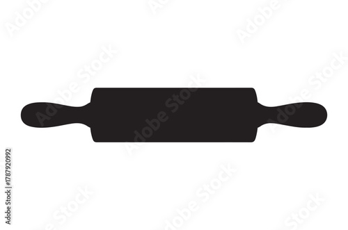 Rolling pin silhouette vector, rolling pin icon