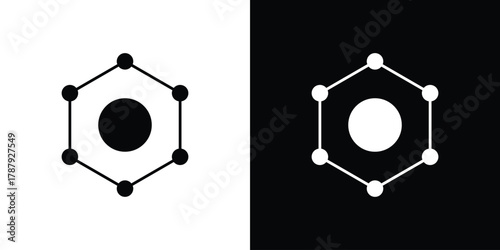 Antioxidant icon in solid silhouette set. Vector Illustration.