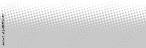 Halftone gradient. Dotted gradient, smooth dots spraying and halftones dot background seamless horizontal geometric pattern vector template set