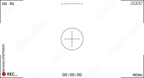camera viewfinder screen template on isolated transparent background