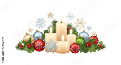christmas decoration with candles