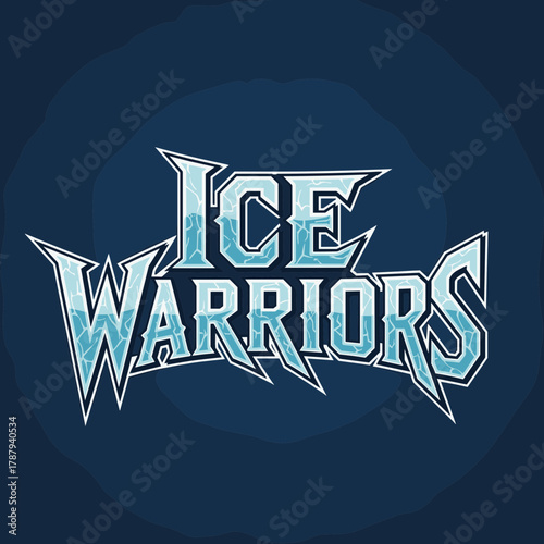 Ice Warriors Logo A Bold and Frozen Emblem.