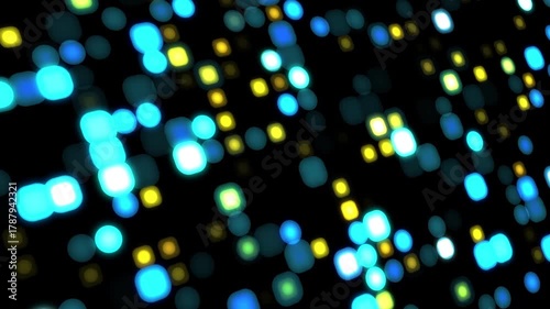 4K Digital Dots Network Background Animation