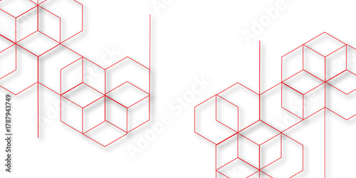 Geometric abstract hexagon technology background.. Abstract honeycomb background.. Vector illustration of hexagons pattern, Creative idea for medical technology or science design.