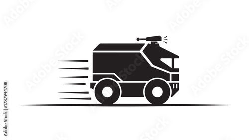 Speedy delivery robot dashing to your doorstep, representing the future of fast package transport and modern logistics automation for e-commerce businesses with a forward thinking edge